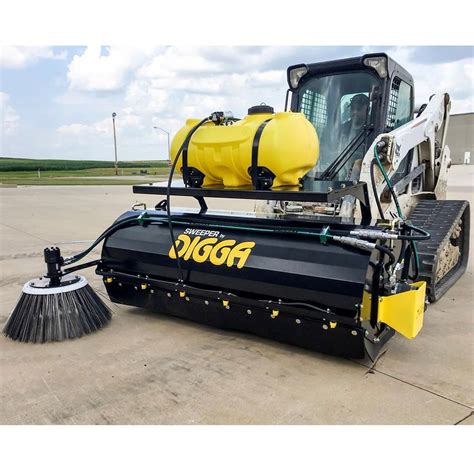 skid steer pickup broom with water pump|sweeper attachment for skid steer.